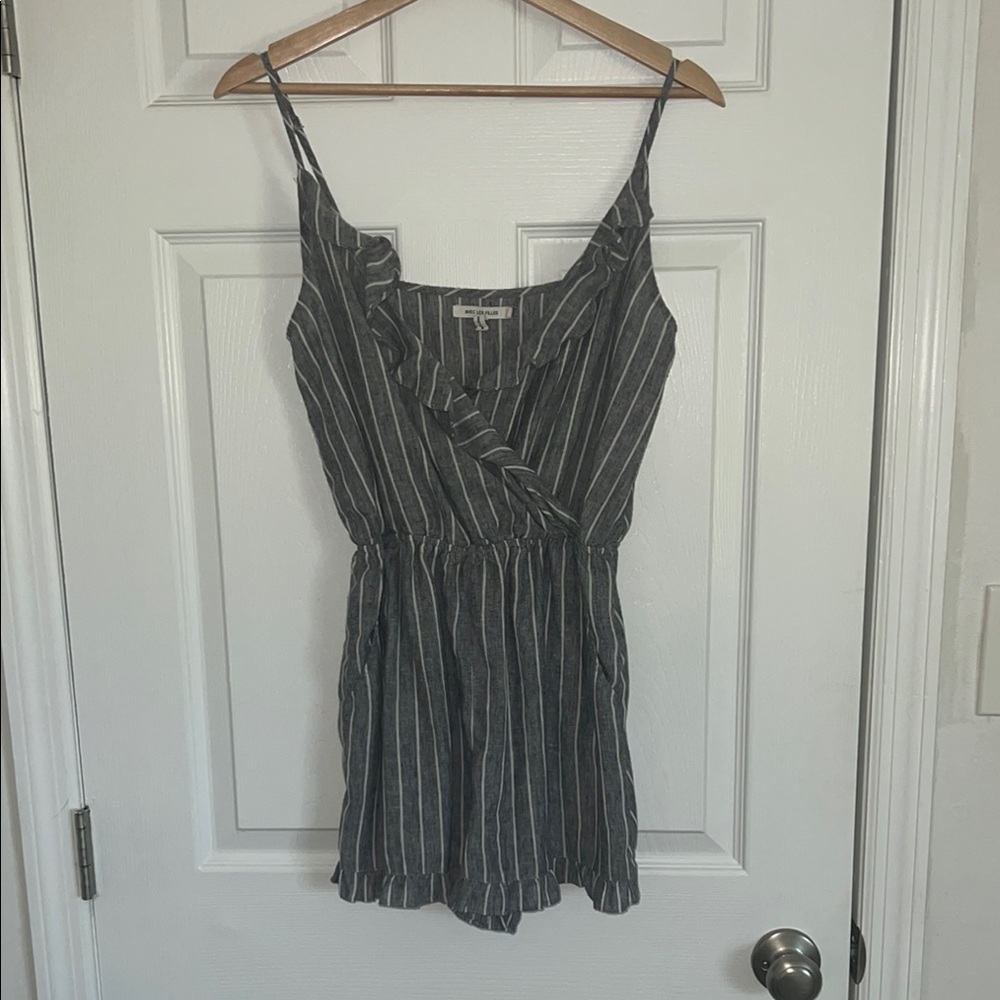 Striped Sleeveless Romper